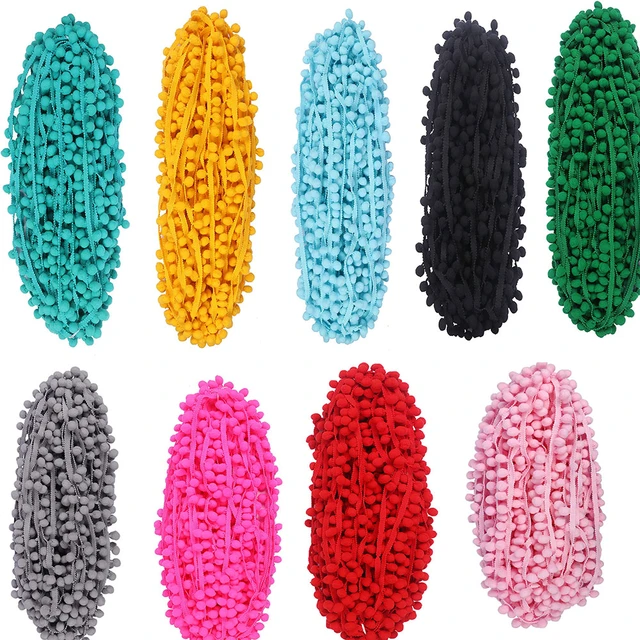 20yards Pom Pom Balls Lace Ribbon MINI Pompoms Fringe Tassel Sewing Lace  Kintted Fabric Handmade DIY Crafts Accessories - AliExpress