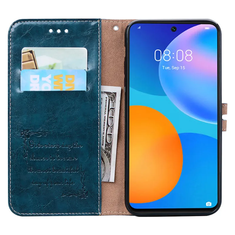 PSmart 2021 Fundas Leather Flip Case on For Huawei P Smart 2021 Case PPA-LX2 Magnetic Phone Case For Huawei P Smart 2021 Coque designer phone pouch