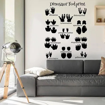 

Cartoon Dinosaur Footprint Animal Wall Sticker Bedroom Kids Room Large Dinosaur Jurassic Park Animal Footprint Wall Decal Play