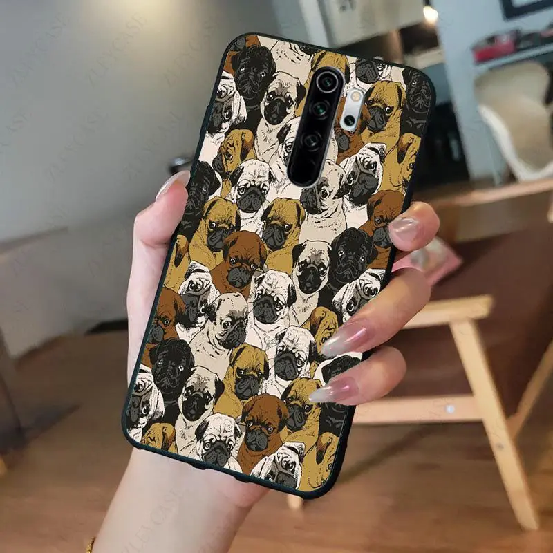 pug dog animal Phone Cover for redmi note8pro note7 note5 note6pro 7 7A 8 8A Note8T note9s note9pro Cellphones 