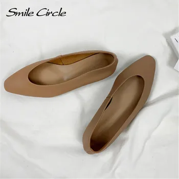 

Women Flat shoes Slip On Fashion Asakuchi Low-Heel Pointed-Toe Ladies shoes Spring Summer Shoes