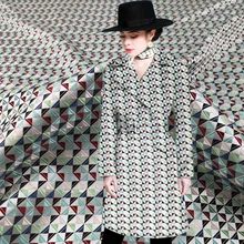 100x160 см маленькие цветные сетки полиэфирная жаккардовая ткань для женщин осень весна платья Костюмы Пальто DIY шитье