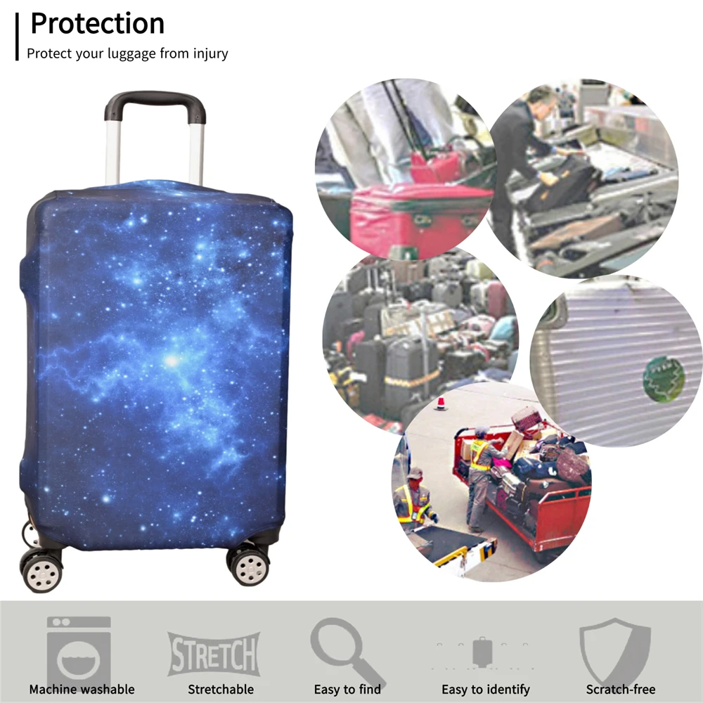 Fashion Blue Letters Luggage Cover Washable Protective Cover Thickened  Luggage Cover dust-proof suitable for 18-32 inch Luggage - AliExpress