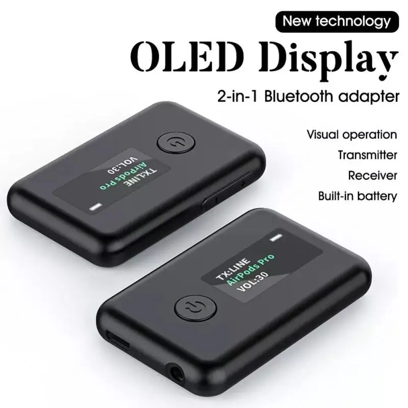 OLED экран 2 в 1 беспроводной Bluetooth 5 0 приемник передатчик адаптер для автомобиля