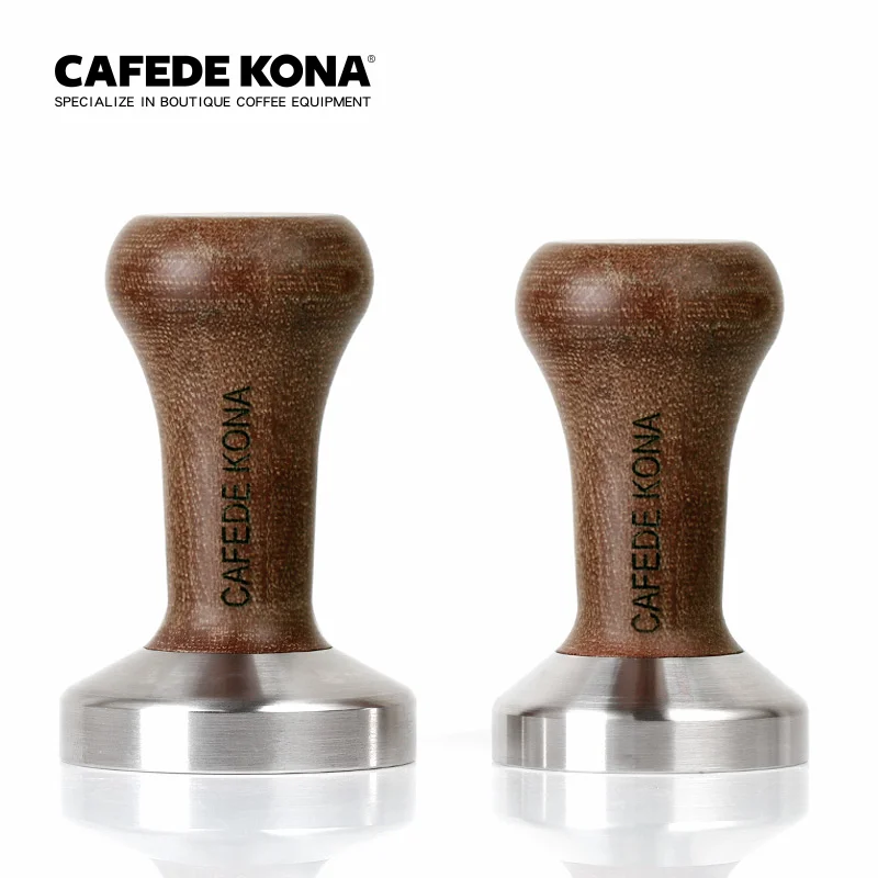 CAFEDE KONA трамбовщик база плоский 51/57 5 мм нержавеющая сталь резиновые деревянные