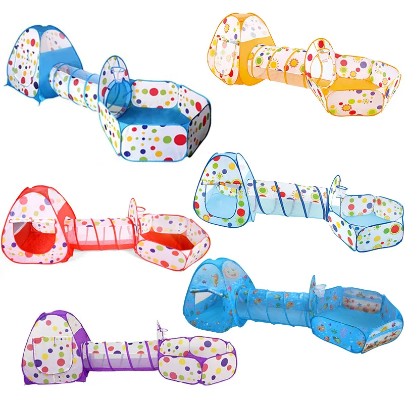 

3Pcs/Set Play Tent Baby Toys Ball Pool for Children Tipi Tent Pool Ball Pool Pit Baby Tent House Crawling Tunnel Ocean Kids Tent