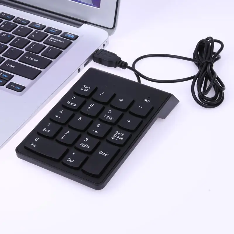 USB 18-ключи Num Pad Mini цифровой номер клавиатуры для ноутбука Примечание Plug and Play