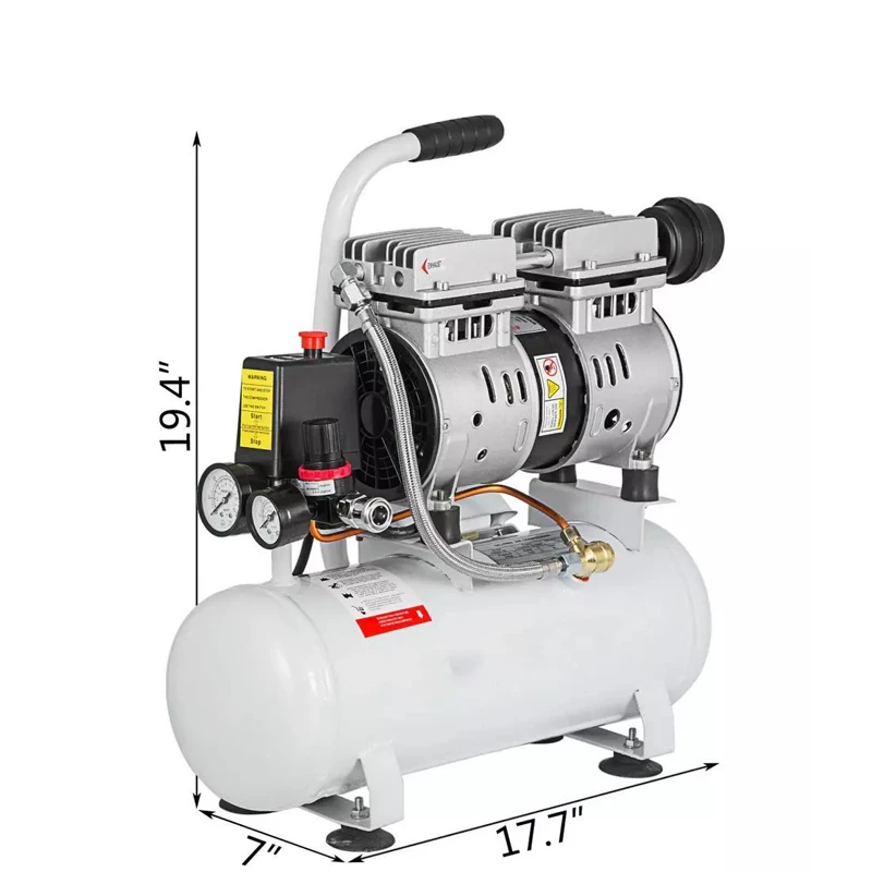 220V 30L 800w безмасляный бесшумный Портативный небольшой поршневой воздушный