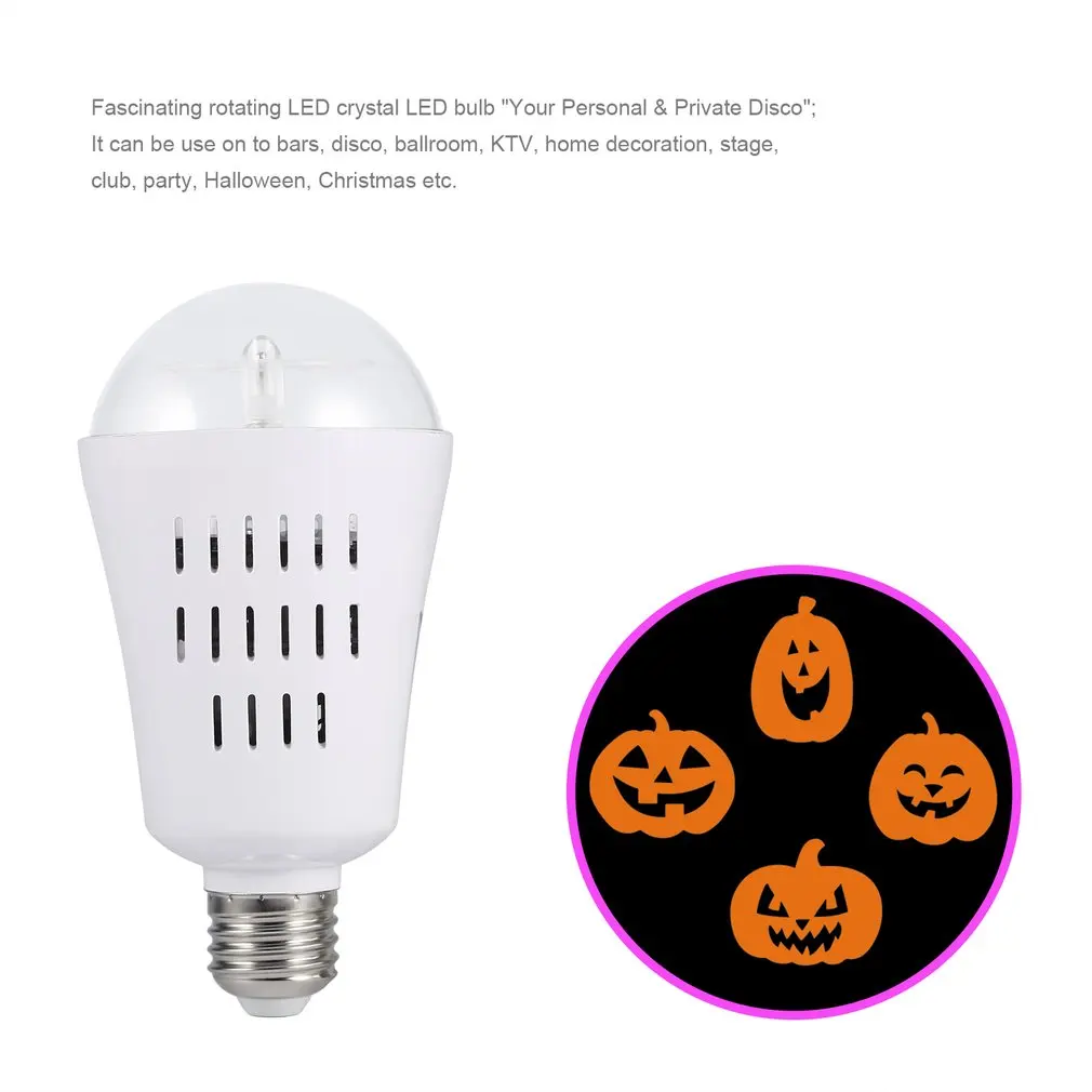 ICOCO E26 4W LED Projector Bulb Light Auto Rotating Stage Effect Lamp for Party Christmas Christmas Festival Bar KTV Decor New