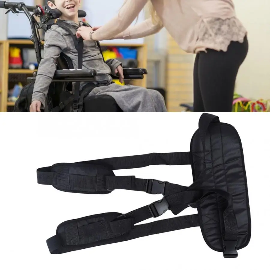 Adjustable Wheelchair Safety Harness Strap Shoulder Belt Widen Seat