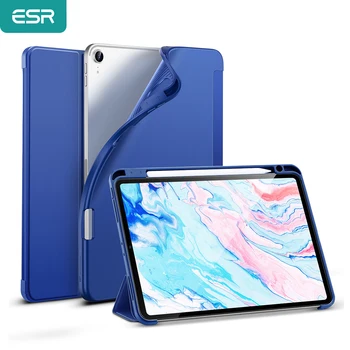 

ESR New Case for 2020 iPad Air 4 iPad 8th Gen Pencil Holder Enclosure Soft TPU Smart Case Flexible Back Cover for iPad Air4 8 7