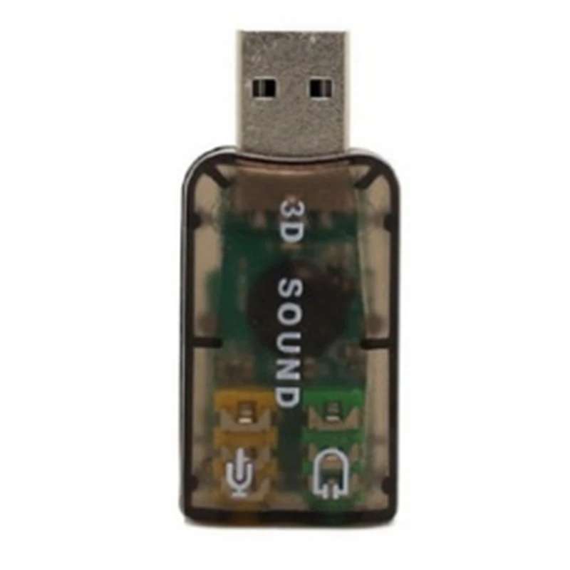 Аудио адаптер Звуковая карта 5,1 USB 3,5 мм Микрофон Разъем для наушников внешний стерео динамик для ноутбука ПК компьютер