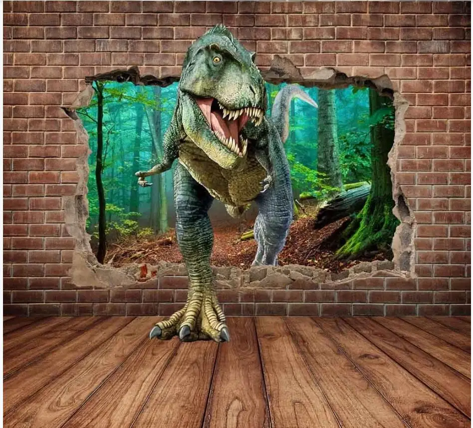 Frete grátis papel de parede personalizado 3d 2015 novo jogo de tv mural de  parede dinossauro 3 d decoração de casa - AliExpress