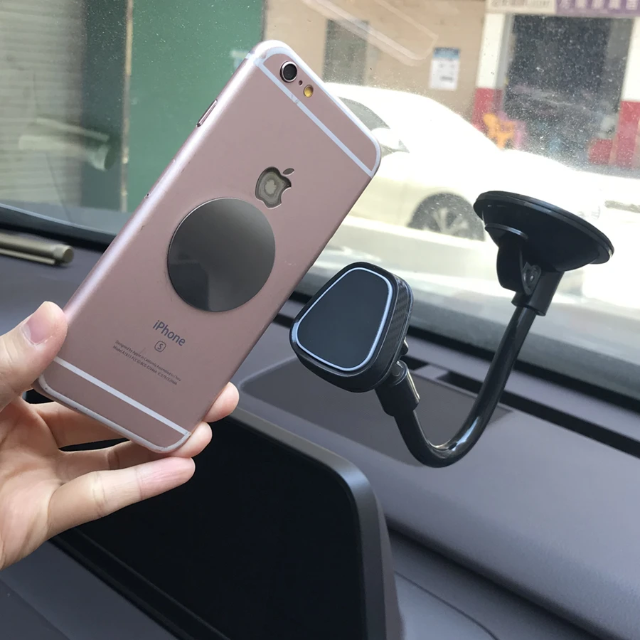 mobile stand Car Windshield Magnetic Phone Holder Flexible Long Arm Mount GPS Support Stong Magnet Stand Holder For Moblie Phone Samsung phone holder for car