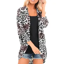 Модная стильная ветровка в стиле панк женский леопардовый принт свободные топы с длинными рукавами свободная накидка Ups кардиган jaqueta feminina