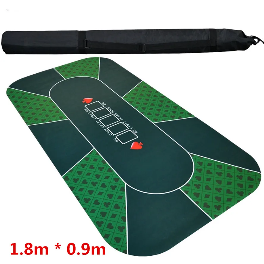 

180*90cm Texas Hold'em Tablecloth Poker Board Game Rubber Pad Casino Gaming Roulette Dice Betting Mat Poker Table Mat