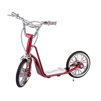 

DIY Metal Handmade Scooter Model Crafts Decoration Model Educational Toy Birthday Gift For Children Kids Adults - Red FS-0065