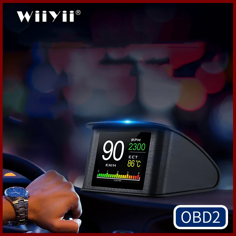 Автомобильный бортовой дисплей P10 OBD2, Электронная техника, цифровой спидометр, расход топлива, температура|Проекционный дисплей| | АлиЭкспресс