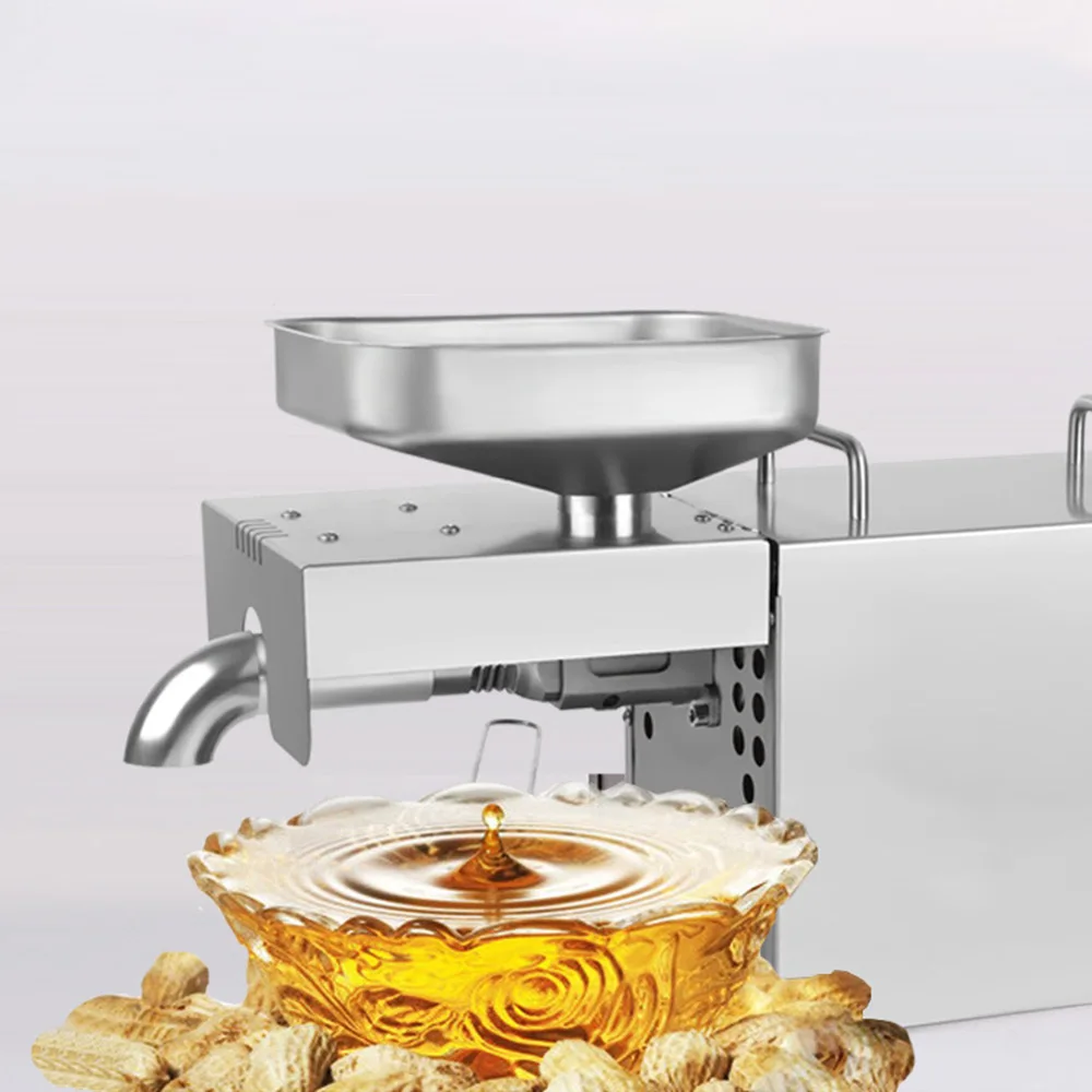 Small household oil press, intelligent stainless steel kitchen appliances, peanut oil edible oil processing equipment 5