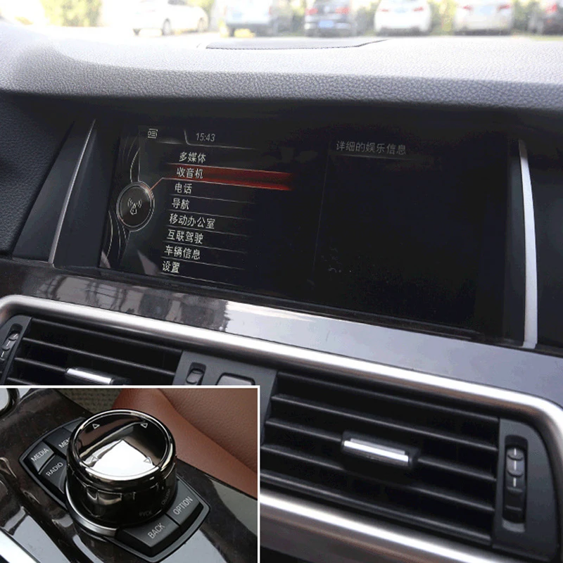 Для iDrive Автомобильный мультимедийный кнопочный чехол накладка наклейка для BMW F10 F20 F30 3/5 СЕРИЯ X3 X4 для NBT контроллер керамический черный