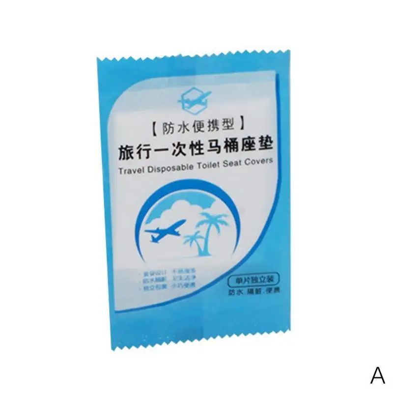 ПЭ каверы для ободка унитаза Пластик Бумага Ванная комната анти-бактерий, для путешествий, гостиниц специальная упаковка Водонепроницаемый безопасности для путешествий - Цвет: A