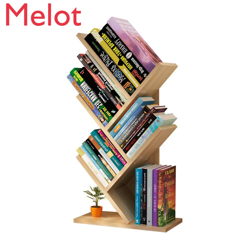 

Last One Cheap Simple Modern Tree Shape Bookshelf Student Bookcase Floor Multi Layer Creative Stable Book Rack Large Capacity