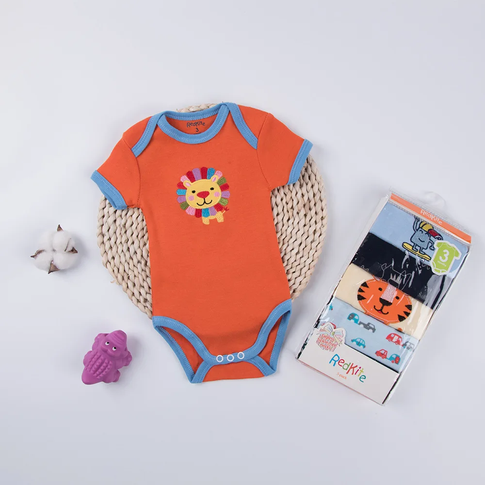 

Special Offer in Short Sleeve Triangle Romper Baby Jumpsuits Infant Onesie Crawling Clothes 5-Piece Bag Envelope Collar