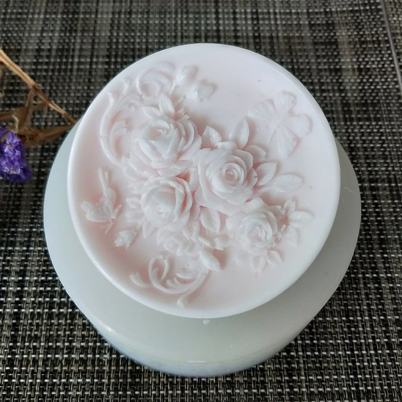 

PRZY Silicone mold for soap making Rose flower shape soap silicone molds cake molds candle aroma stone mould