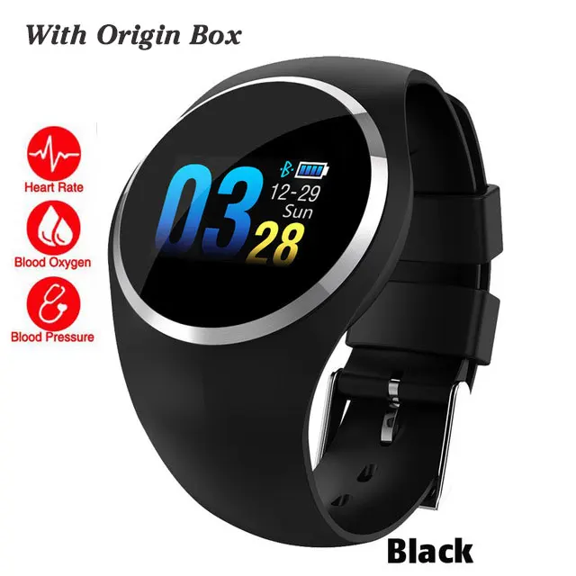 black Bluetooth леди Смарт часы модные женские монитор сердечного ритма фитнес-трекер Smartwatch Приложение Поддержка для Android IOS pk Q8 Q9 - Цвет: black
