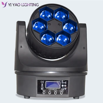 

6x15W Mini Bee Eyes RGBW 4in1 Moving Head Beam Washer Light