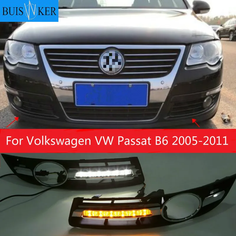 2Pcs Car LED DRL Daytime Running Light For Volkswagen VW Passat B6 2005