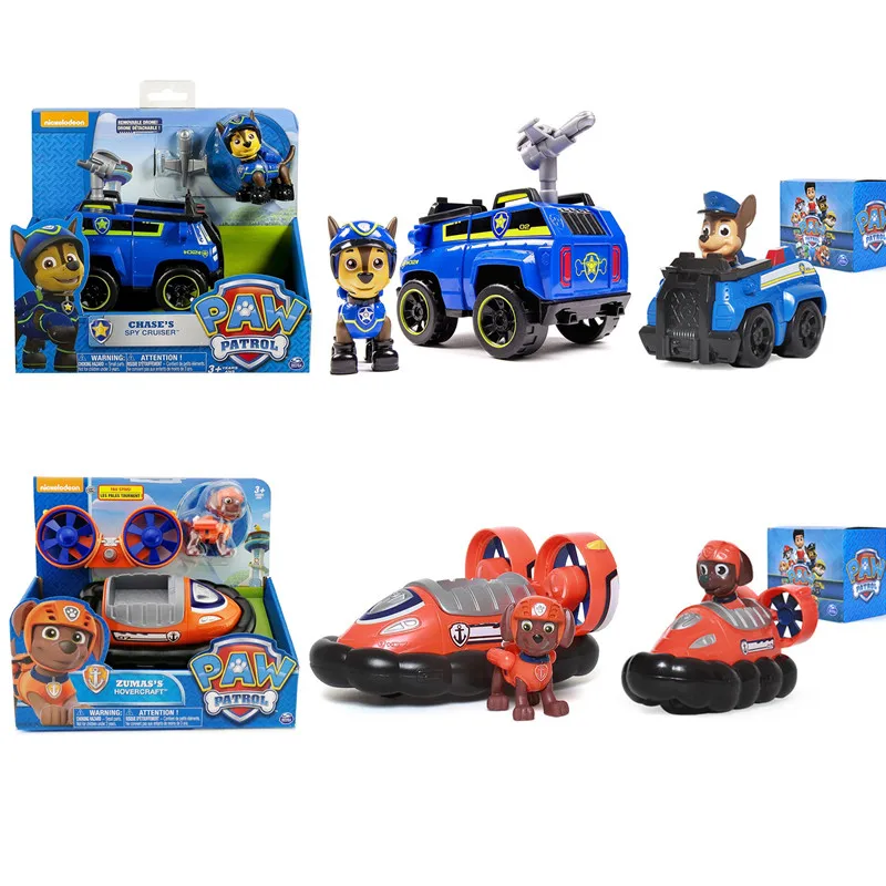 

Paw Patrol Genuine chase Zuma toy cars Patrulla Canina PVC Action Figure Character model Boy girls Toy Child Birthday Xmas Gift