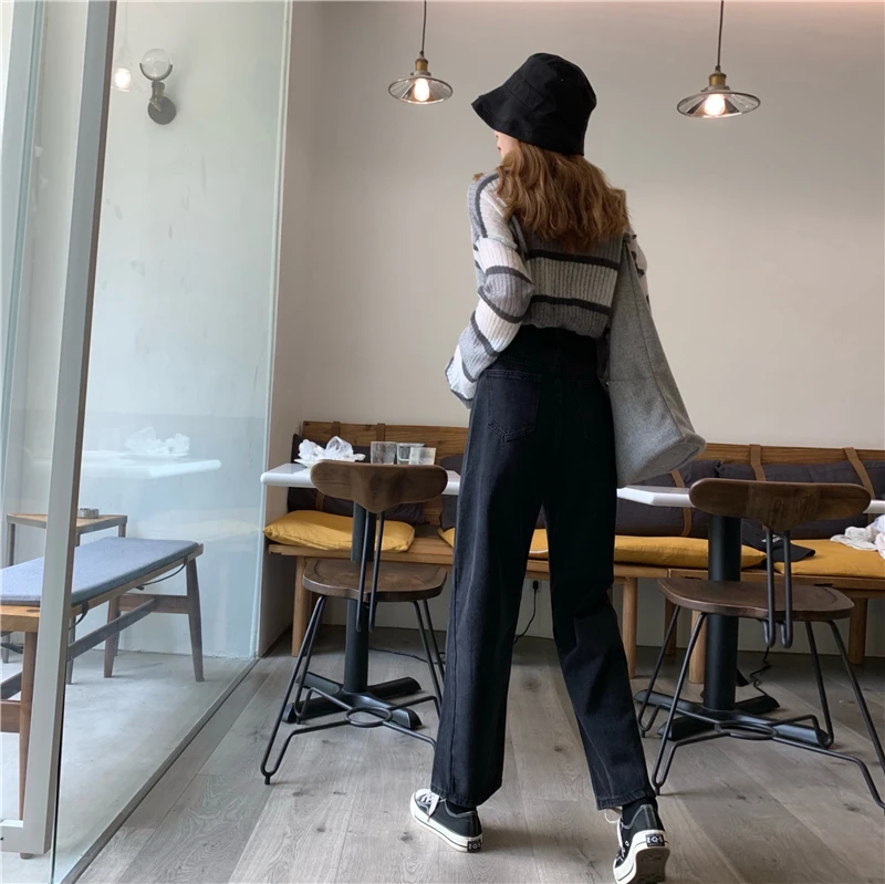 Повседневные модные брендовые трендовые Прямые новые джинсы Harajuku высокого качества Женская одежда лето и осень темперамент