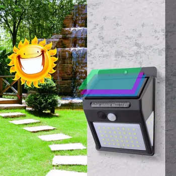 

130LED Solar Light Outdoor IP65 Waterproof Solar Sunlight Powered Lamp PIR Sensor Wall Light 3 working mode Garden Decor light