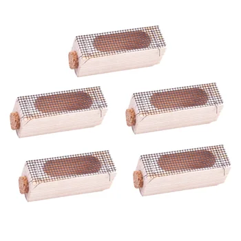 

5pcs Delicate Practical Creative Wooden Bee Cage Beekeeping Equipment Beekeeping Tool Queen Bee Cage Bee Tool
