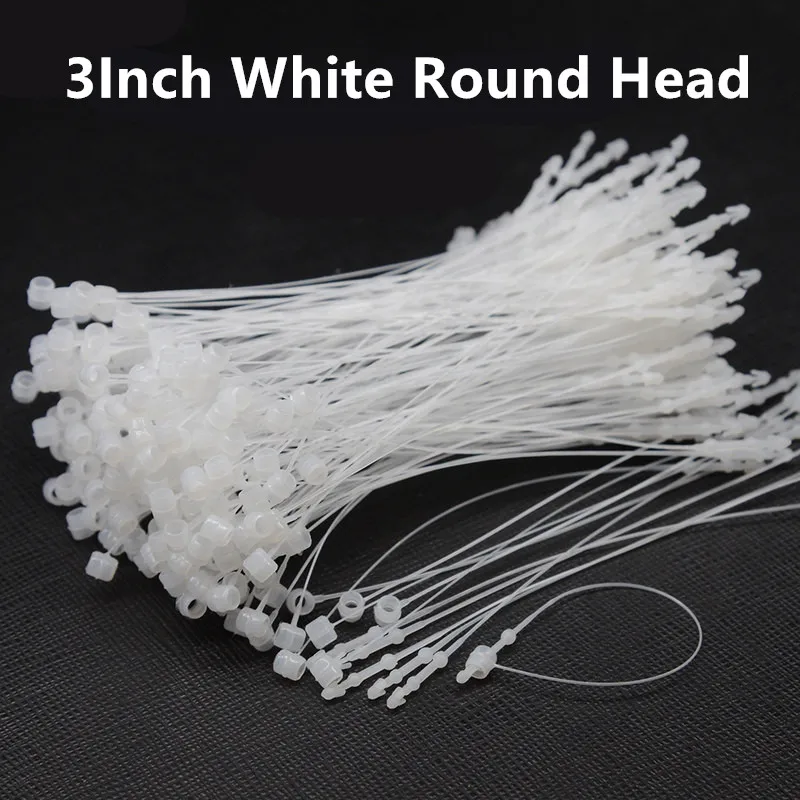 3Inch white 3 дюйма 500 шт. цвета: белый/прозрачный горячий Пластик замки защелкой шпильки Петля безопасности этикетка лейбл, ценники застежки аксессуары для одежды - Цвет: 3Inch white