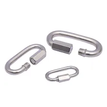 

304 stainless steel screw lock climbing device mountaineering buckle key chain quick connection chain buckle spring hook