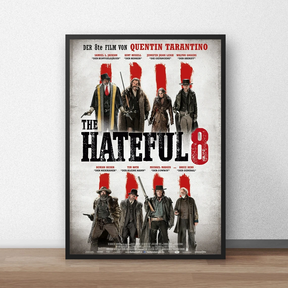

Классический кинопостер The Hateful Eight, холст, Художественная печать, украшение для дома, настенная живопись (без рамки)