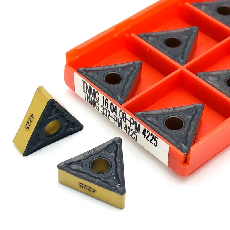 TNMG160404 TNMG160408 PM 4225 External turning tool 100% carbide insert CNC cutting tools TNMG 160408 PM4225 Turning Inserts