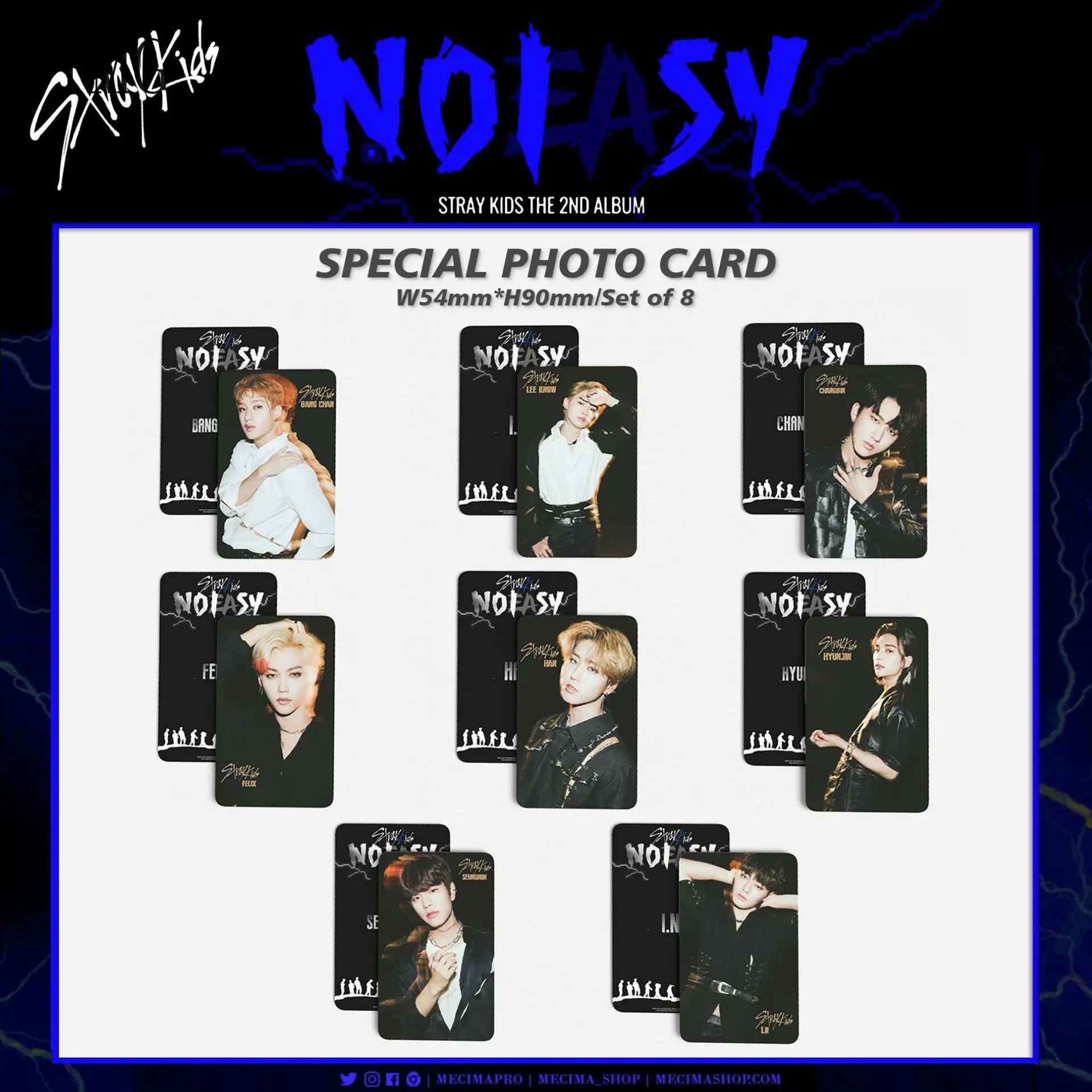 8pcs Stray Kids Noeasy Postcard Kpop Lomo Card New Album Photo Print