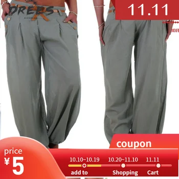 

Loose Stripe Suit Pants Woman High Waist Pants Pockets Office Ladies Pants Fashion Cheap Trouser Korean Sweatpant Cross Trousers