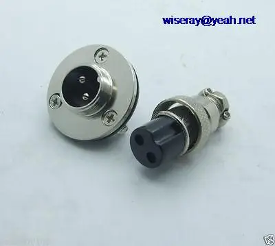 

DHL/EMS 50pcs GX16 2 Pin Aviation plug Disc flange assembles XLR Radio 16mm Panel Installation-A7