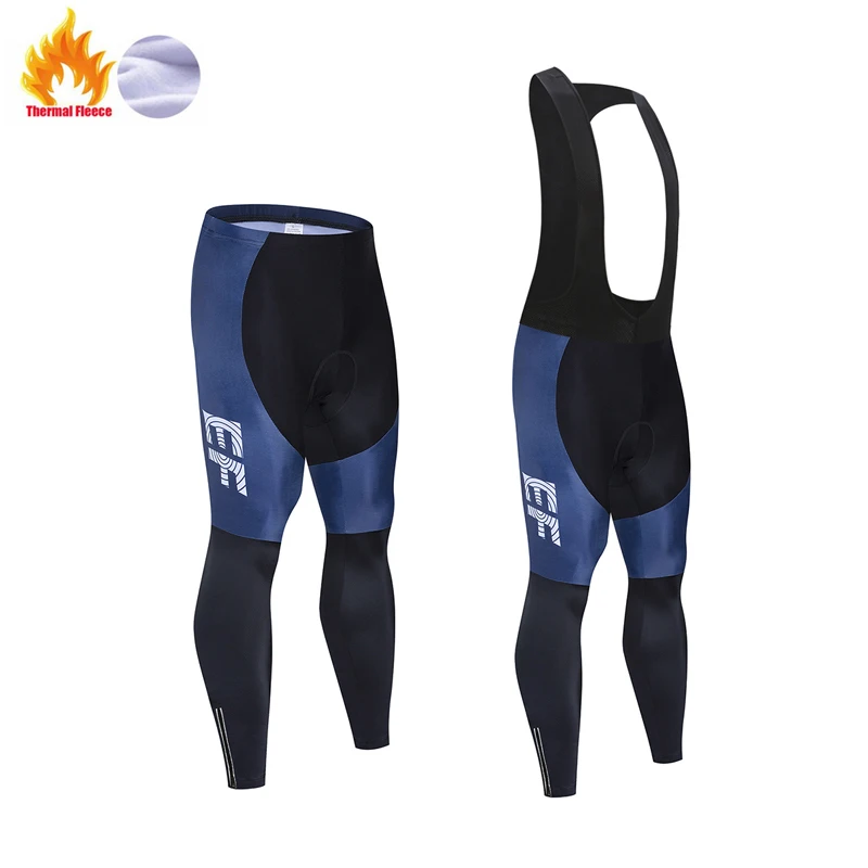 

2019 EF Winter Thermal Fleece Cycling Long Bib Pants 19D Gel Pad Breathable MTB bike Ropa Ciclismo Pro team Cycling Long Pants