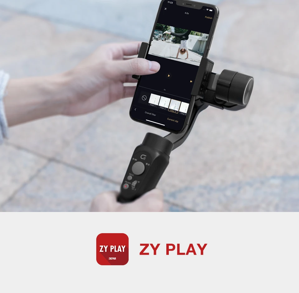 CINEPEER C11 3-осевой ручной шарнирный стабилизатор для камеры GoPro для начинающих