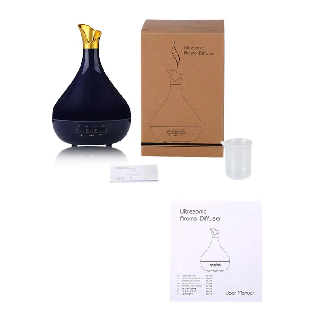 

300ml Aroma Essential Oil Diffuser Ultrasonic Air Humidifier with Wood Grain 7 Color Changing LED Lights for Office Home