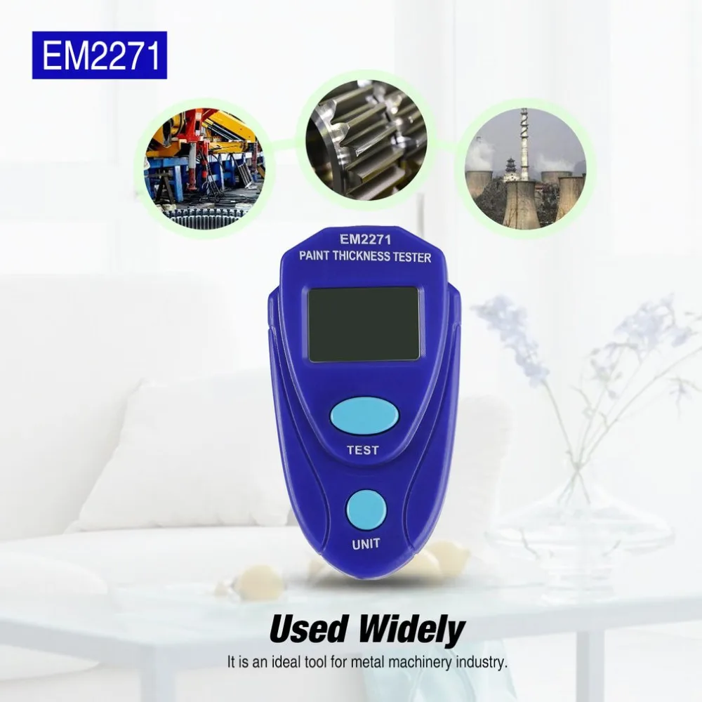 

Mini thickness gauge Coating Digital Painting Thickness Meter LCD Automotive Data Hold Car Coating Thickness Tester EM2271