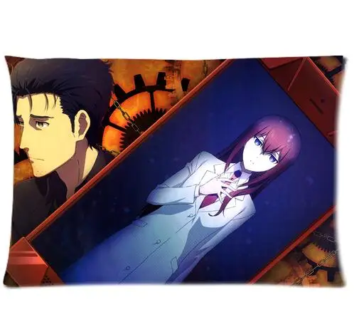 Чехол для подушки с рисунком из аниме Steins Gate, персонажи Kurisu Makise, наволочка для подушки, прямоугольник, двусторонний чехол для подушки - Цвет: S19