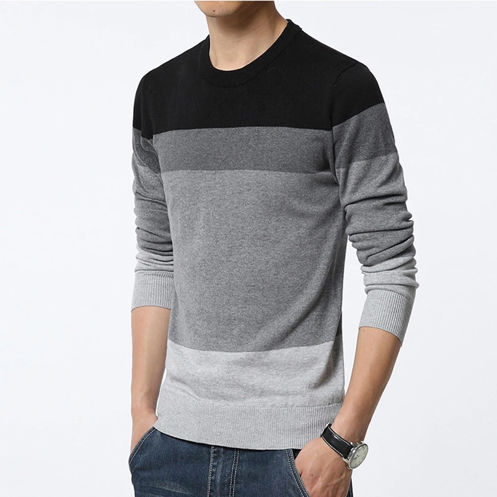 Мужской Повседневный свитер Slim Fit длинный рукав вязаный Тренч пальто куртка костюм