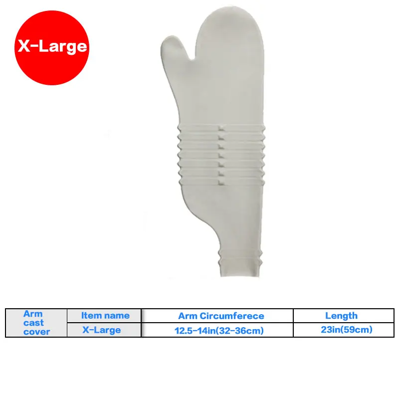 hand cover X large Водонепроницаемый литой бинт для ног, защита для ног, массажер для хирургии, перелом РАН, наколенник для ног, многоразовый чехол для душа, Длинная нога - Цвет: hand cover X large