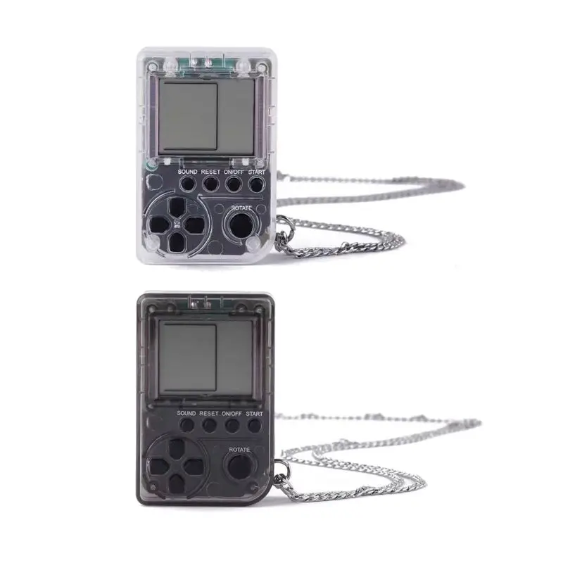 

Handheld Game Console Pendant Retro FC Classic Games Tetris Pendant Necklace